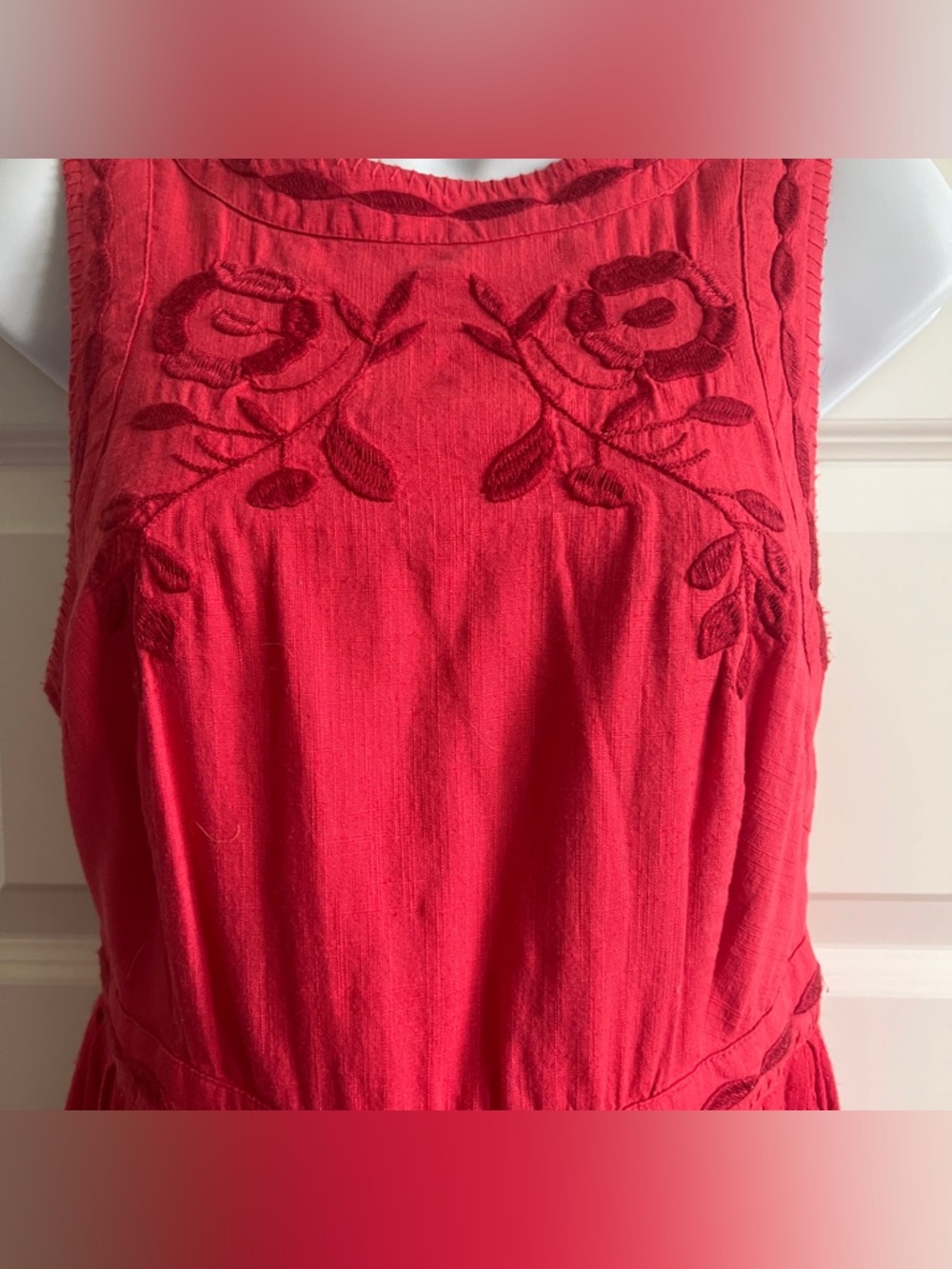 FREE PEOPLE Birds of a Feather Mini Dress or Tunic Sleeveless Size 4 See Note - Picture 4 of 9
